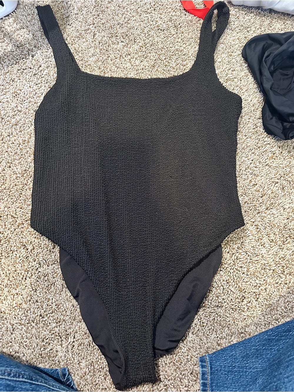 Show me your mumu black waffle one piece